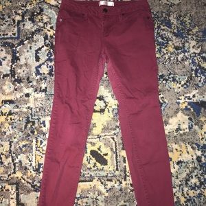 Burgundy Skinny Jeans